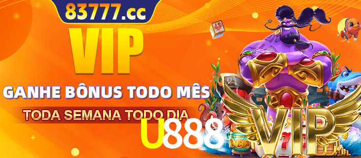 Banner promocional do U888 oferecendo 100% de recompensas adicionais contínuas para quem fizer o login diário (Daily sign-in), com um mascote de coelho.